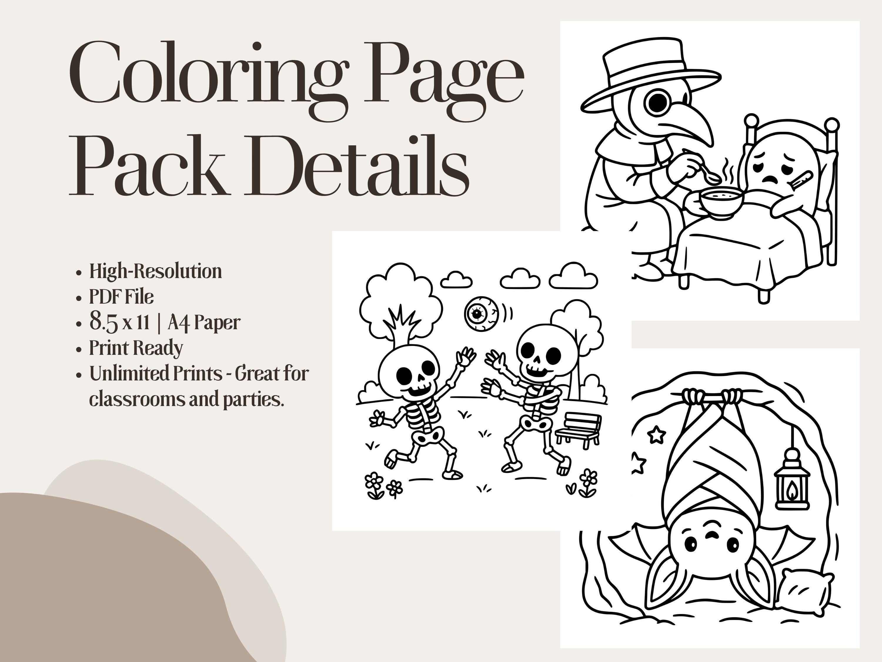 Kawaii Halloween Coloring Pages: Spooky Cuties Cozy Moments (PDF Download w/Bonus Image)