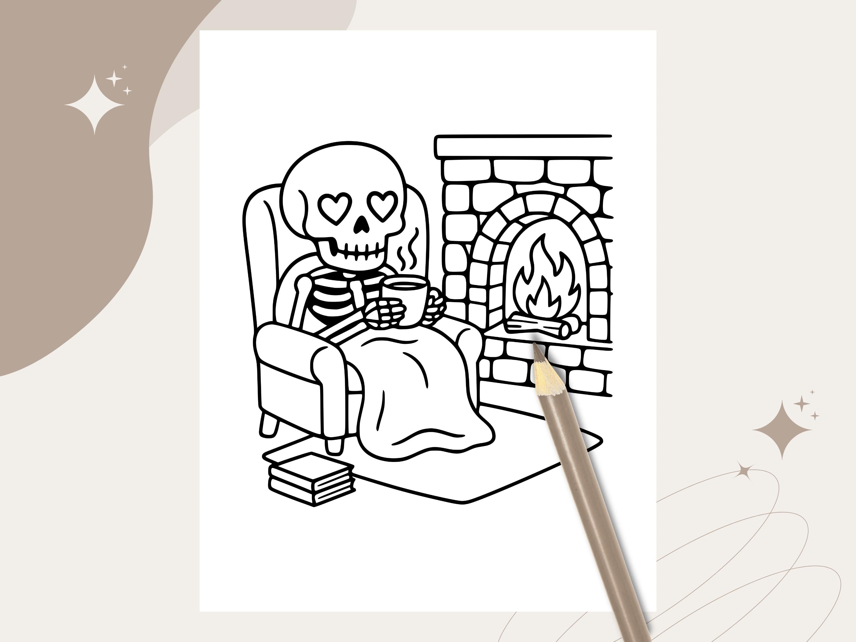 Kawaii Halloween Coloring Pages: Spooky Cuties Cozy Moments (PDF Download w/Bonus Image)