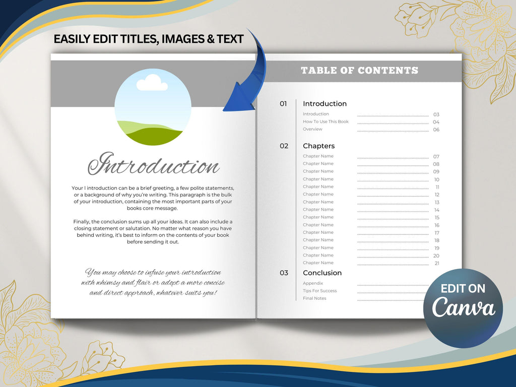 Editable E-book Template: 11-Page Canva Design (6x9 Digital Download)