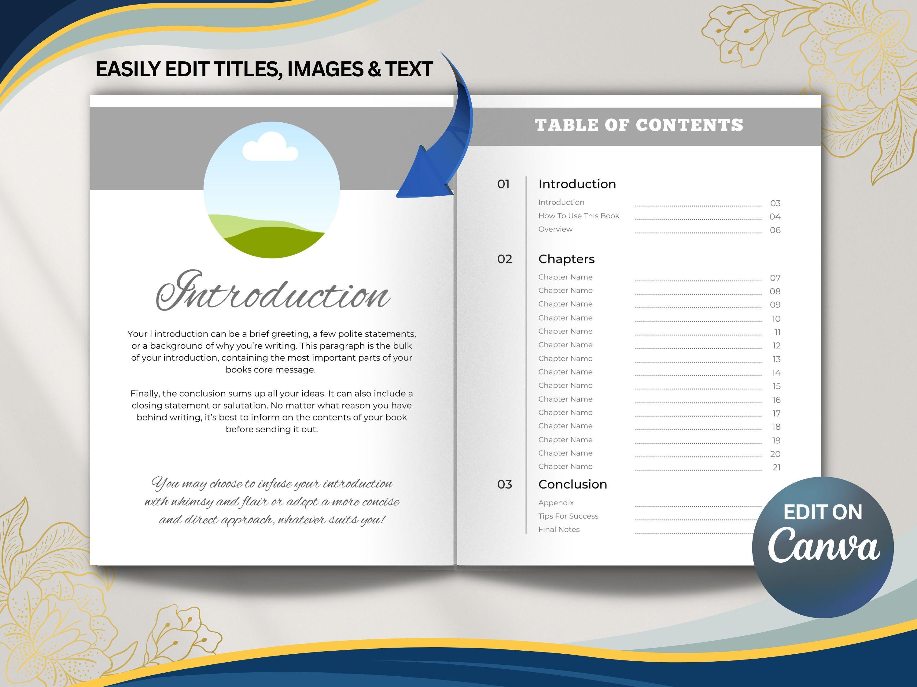 Editable E-book Template: 11-Page Canva Design (6x9 Digital Download)