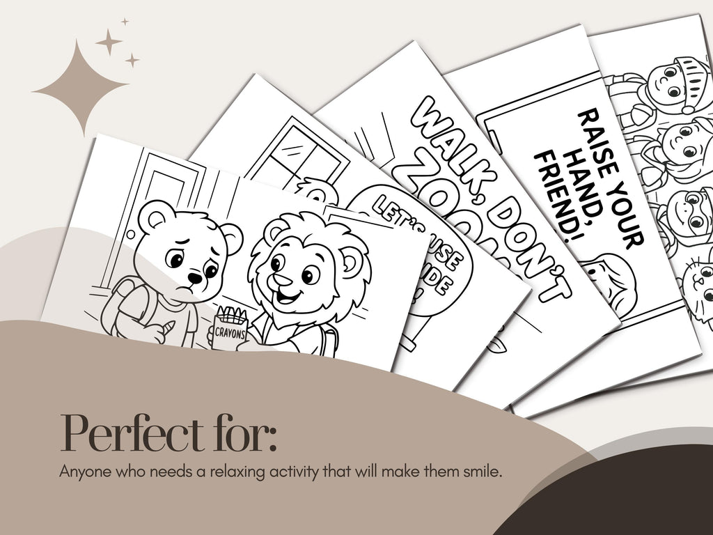 Classroom Rules Coloring Pages: Back to School SEL Activity (PDF Activity