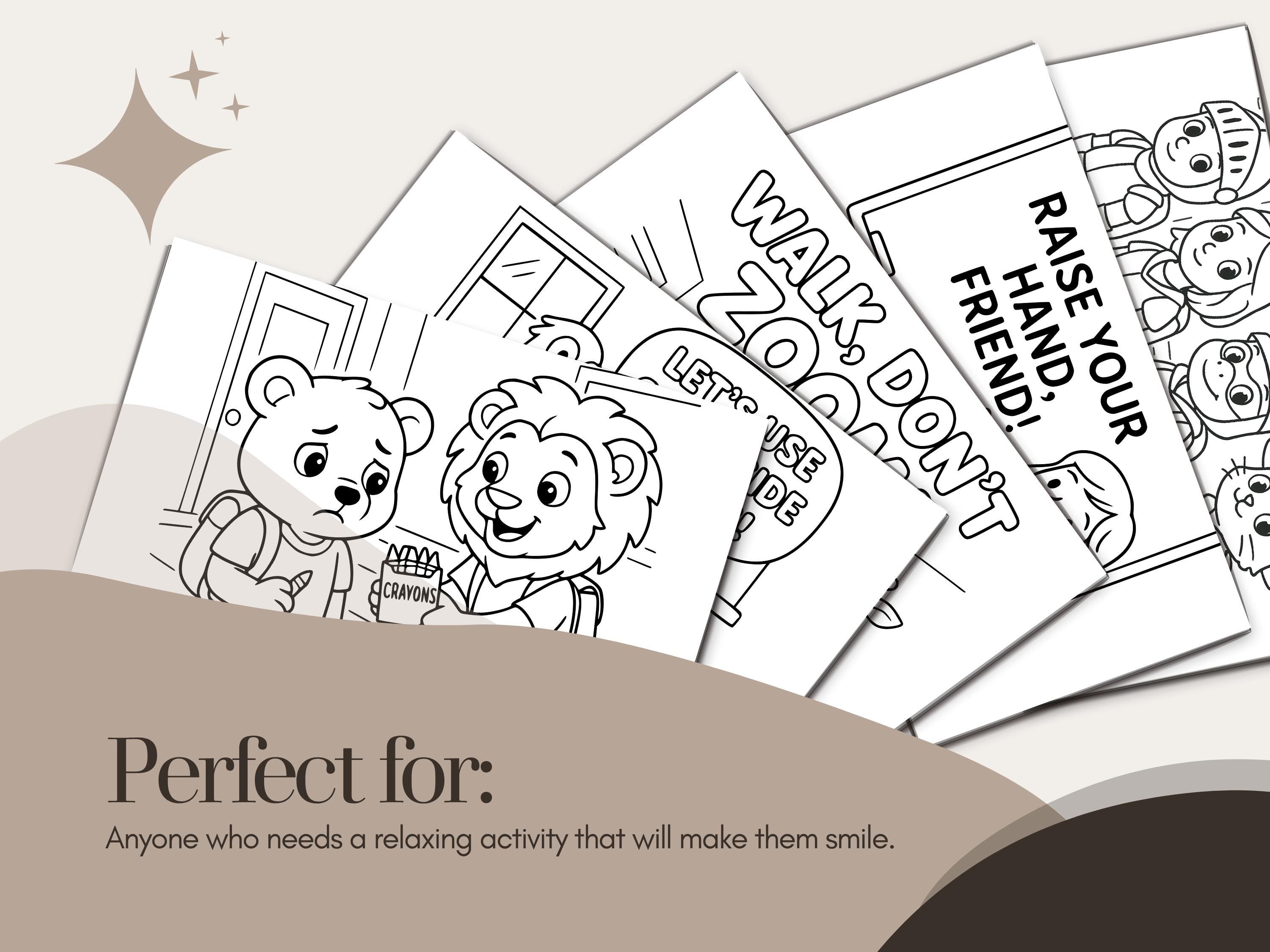 Classroom Rules Coloring Pages: Back to School SEL Activity (PDF Activity