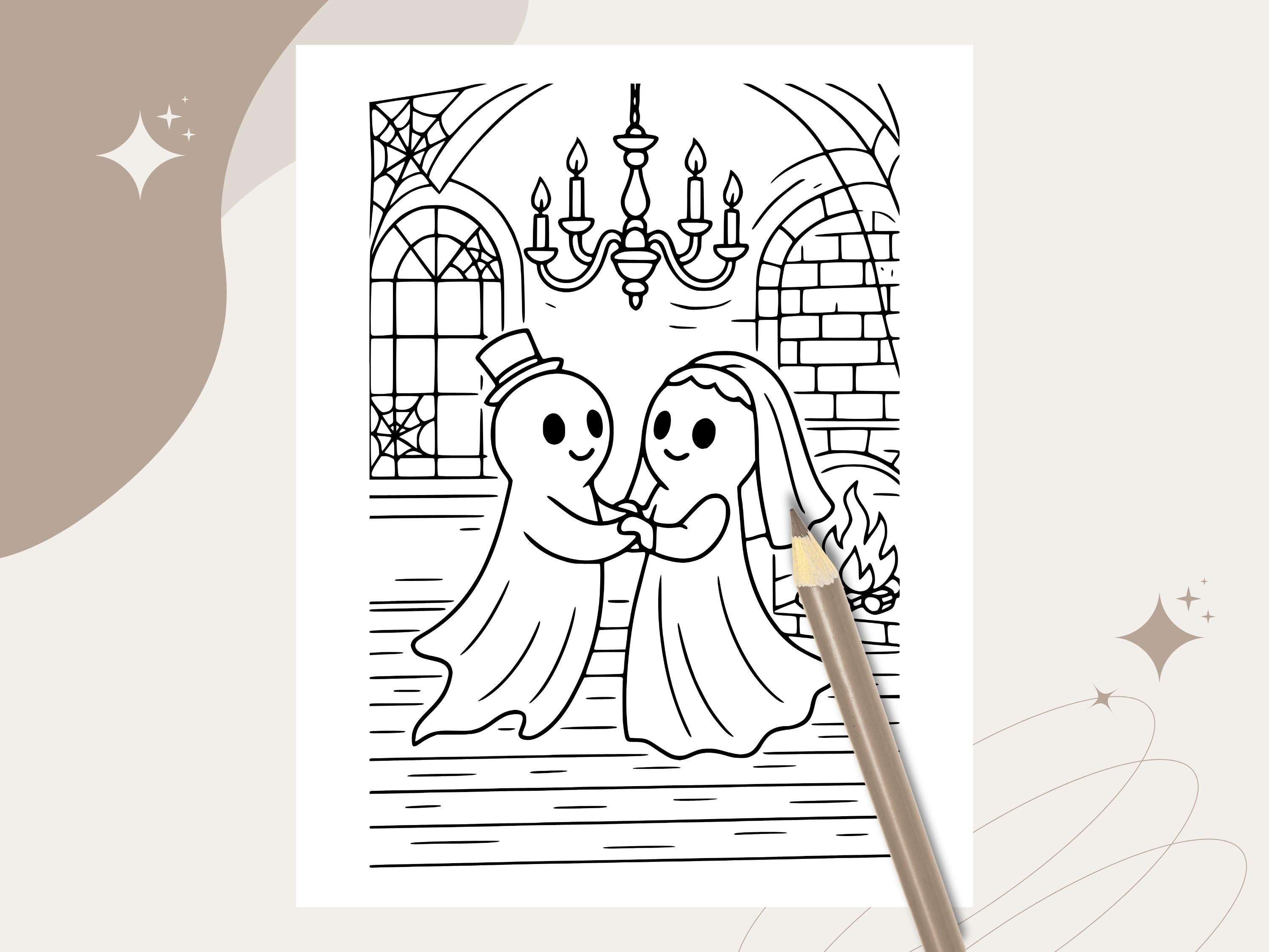 Kawaii Spooky Cuties Coloring Pages: Cozy Halloween Fun (PDF Download)