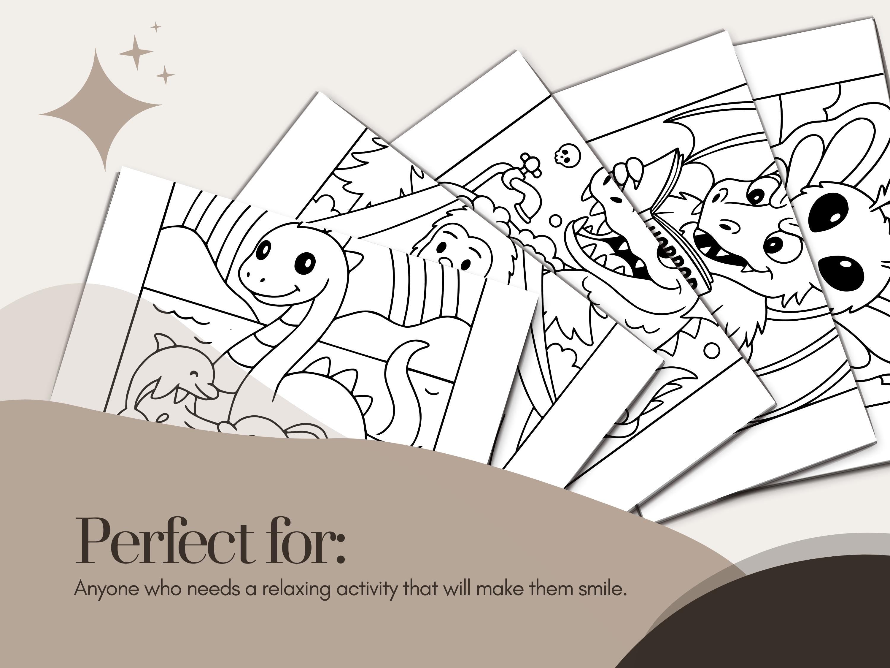 Kawaii Cryptid Coloring Pages: Cozy Goth Legends (PDF Printable Set