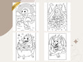 Kawaii Cryptid Coloring Pages: Cozy Goth Legends (PDF Printable Set