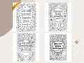 Floral Bible Verse Coloring Pages: Christian Scripture Art (PDF Download)