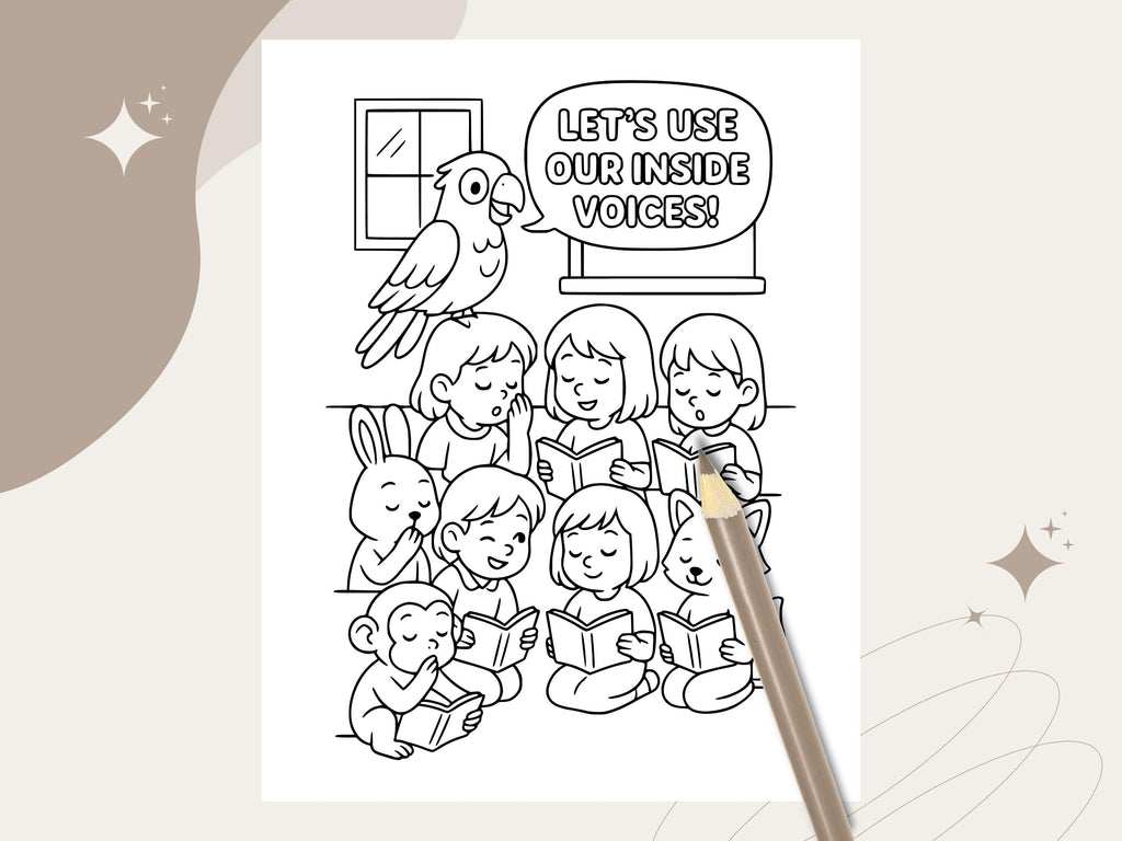 Classroom Rules Coloring Pages: Back to School SEL Activity (PDF Activity