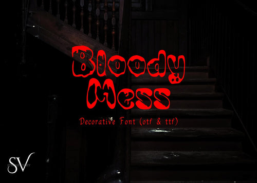 Bloody Mess Font | Dripping Horror Style (TTF & OTF)