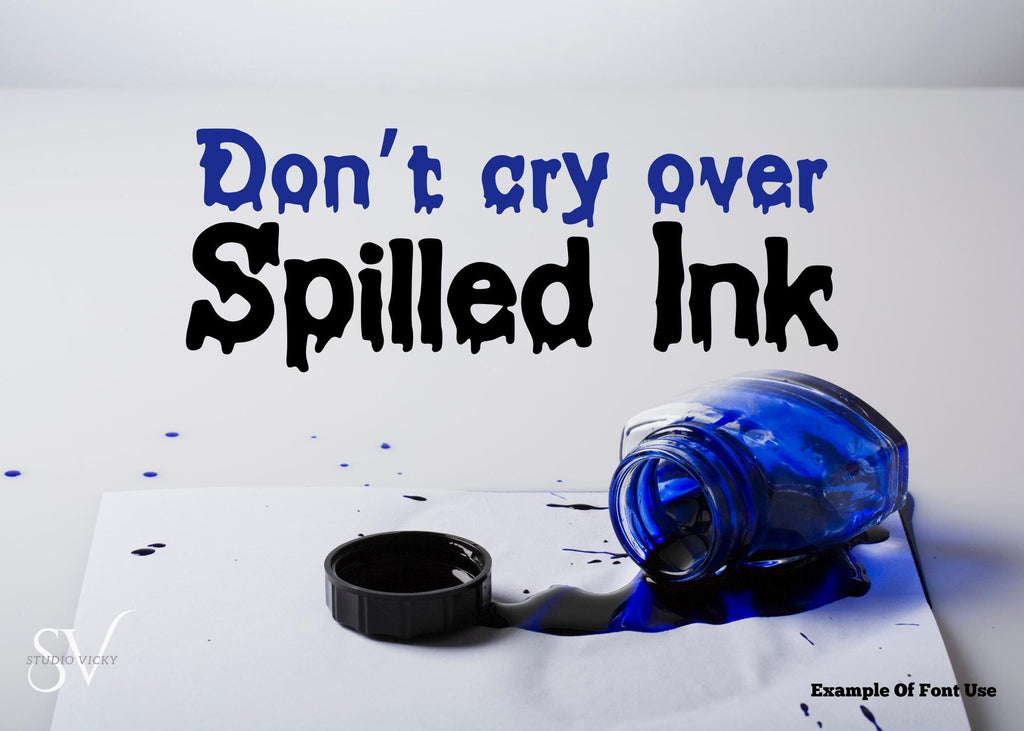 Dripping Wet Font, Ooze and Slime Style (TTF & OTF)