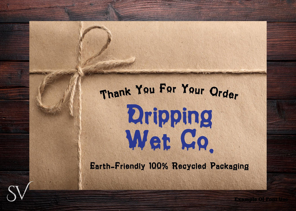 Dripping Wet Font, Ooze and Slime Style (TTF & OTF)