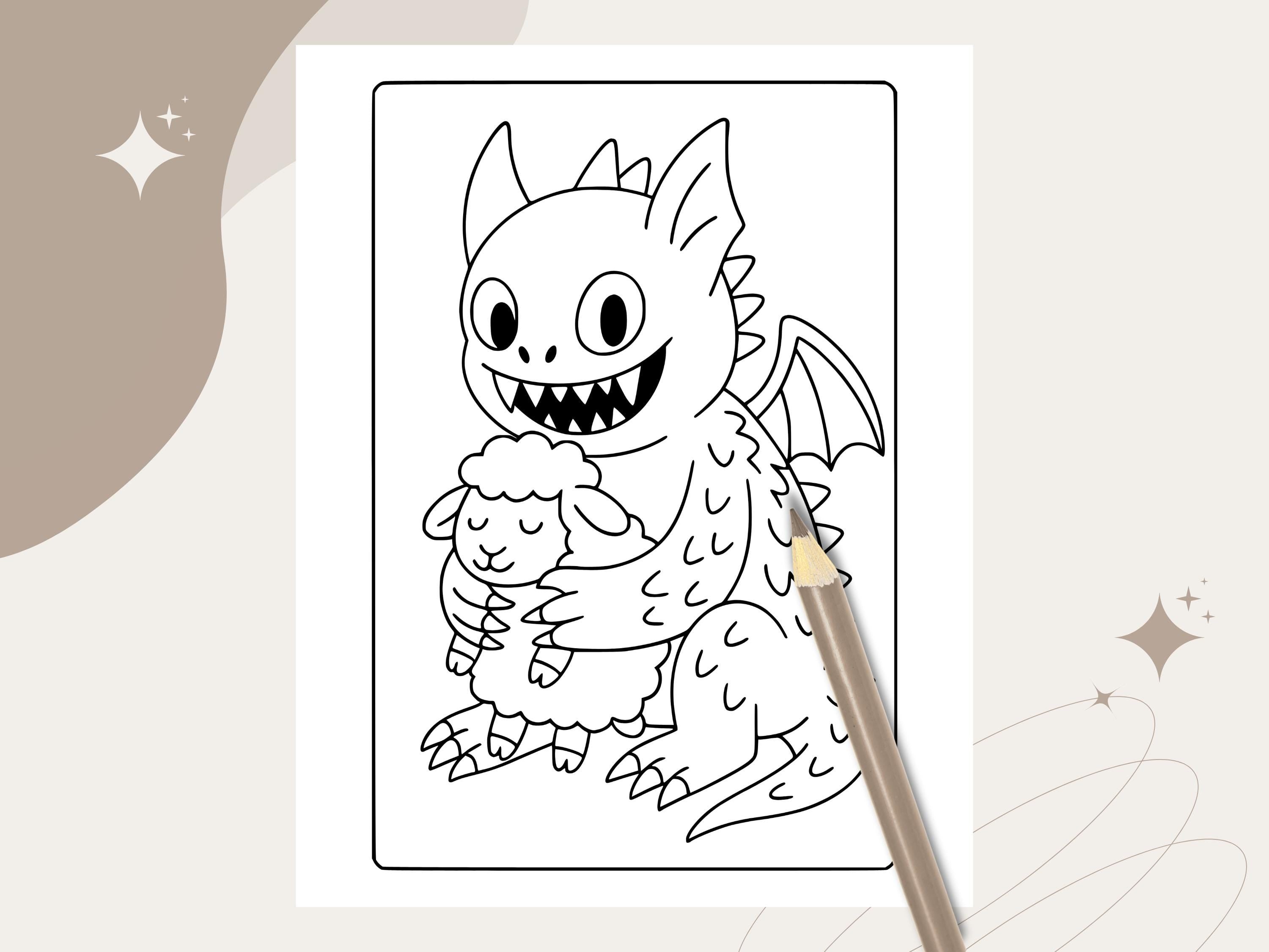 Kawaii Cryptid Coloring Pages: Cozy Goth Legends (PDF Printable Set