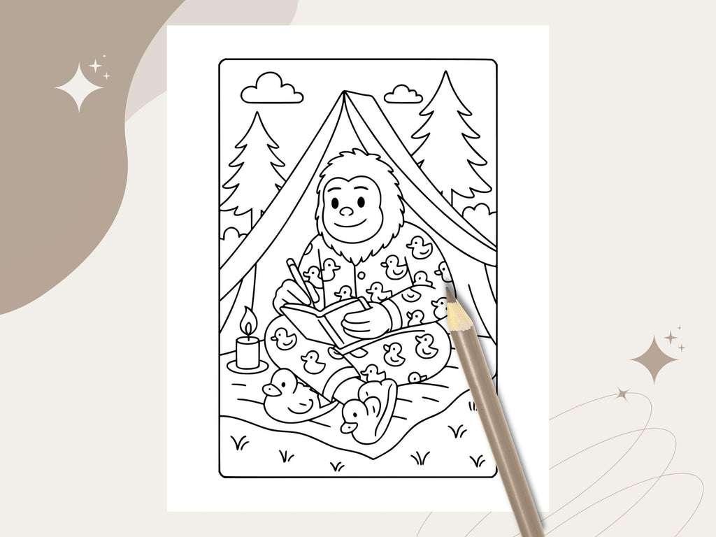 Kawaii Cryptid Coloring Pages: Cozy Goth Legends (PDF Printable Set