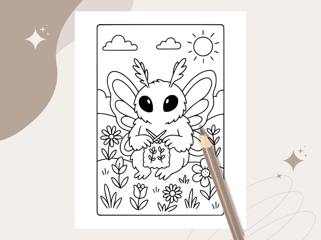Kawaii Cryptid Coloring Pages: Cozy Goth Legends (PDF Printable Set