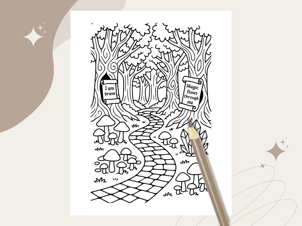 Fantasy Zen Coloring Book: Dragons, Phoenix & Mandalas (PDF Download)