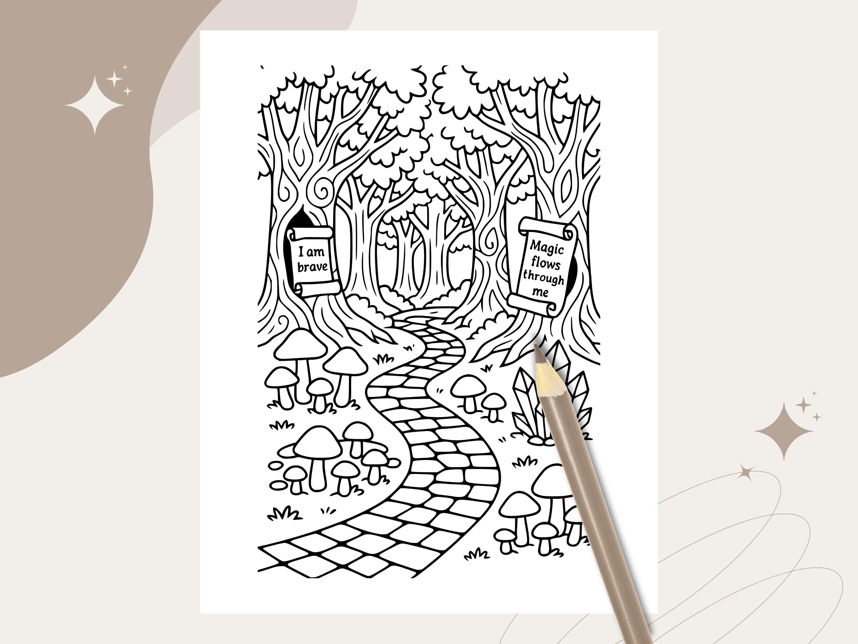 Fantasy Zen Coloring Book: Dragons, Phoenix & Mandalas (PDF Download)