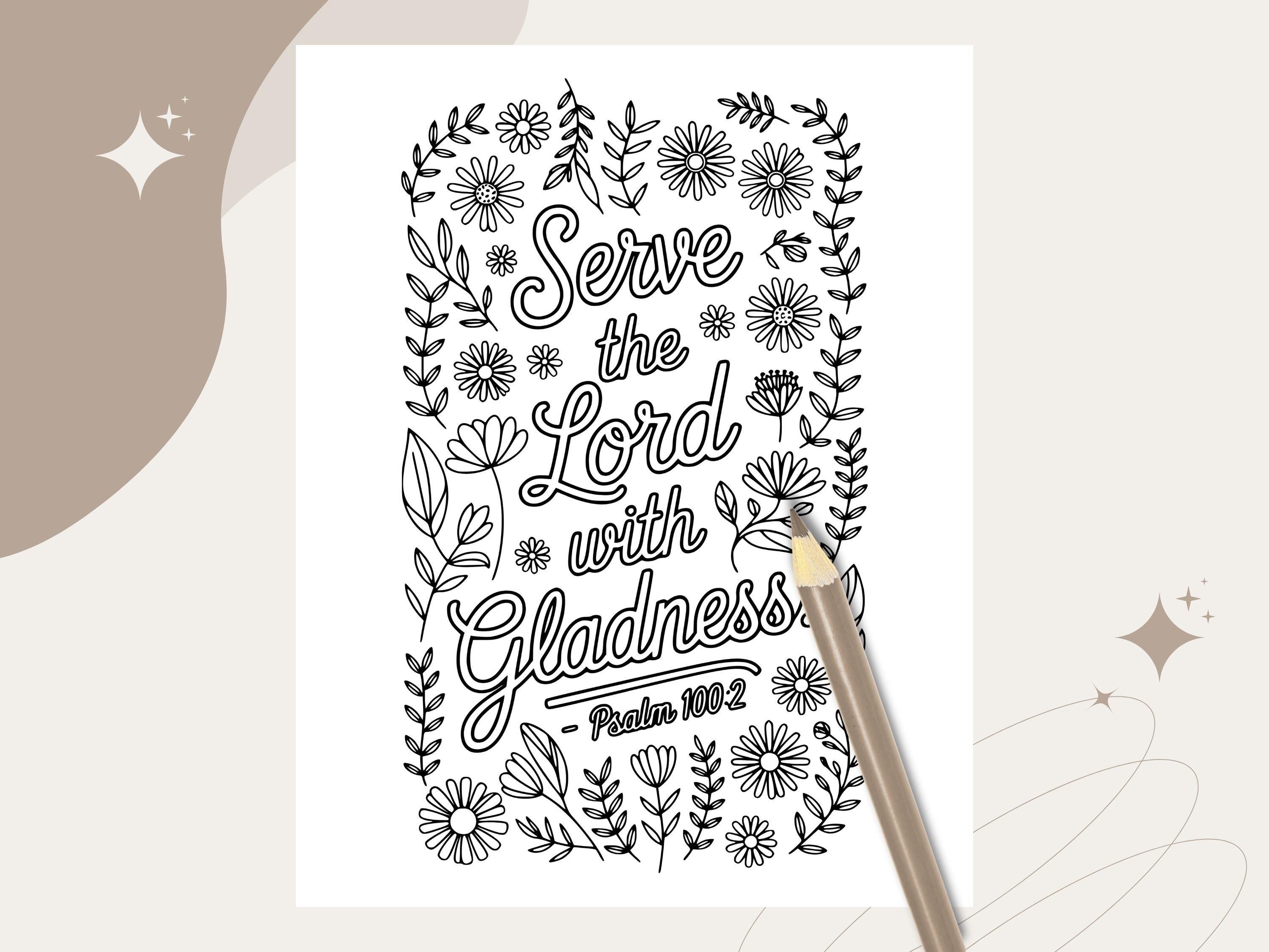 Floral Bible Verse Coloring Pages, Printable Scripture Art (PDF & PNG)