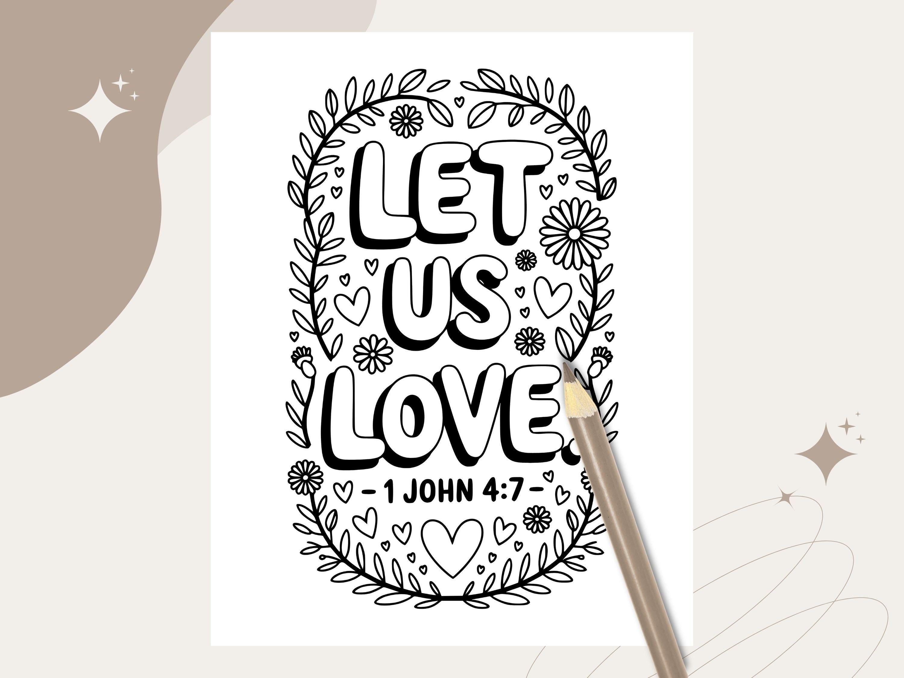 Floral Scripture Coloring Pages, Bible Verse Art (PDF & PNG)
