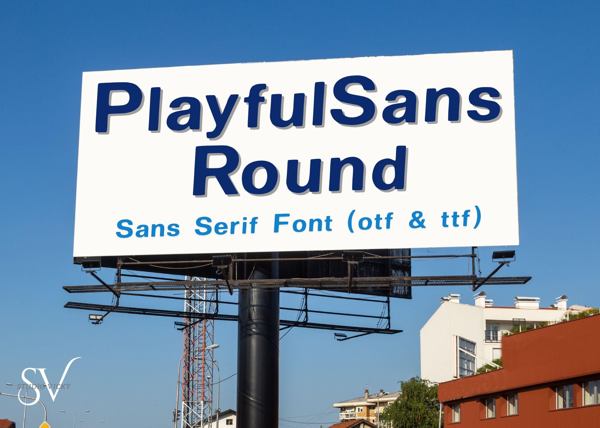 Playful Rounded Sans Serif Font: Modern Typeface (OTF + TTF Files)