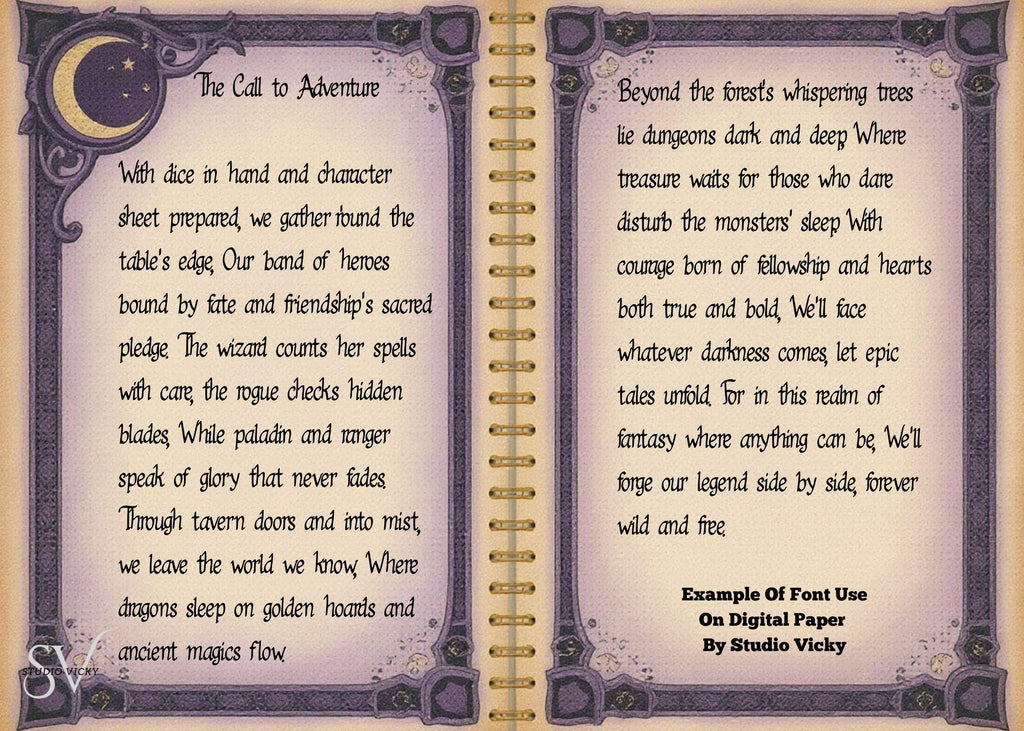 Fantasy Adventure Handwritten Script Font (TTF, OTF)