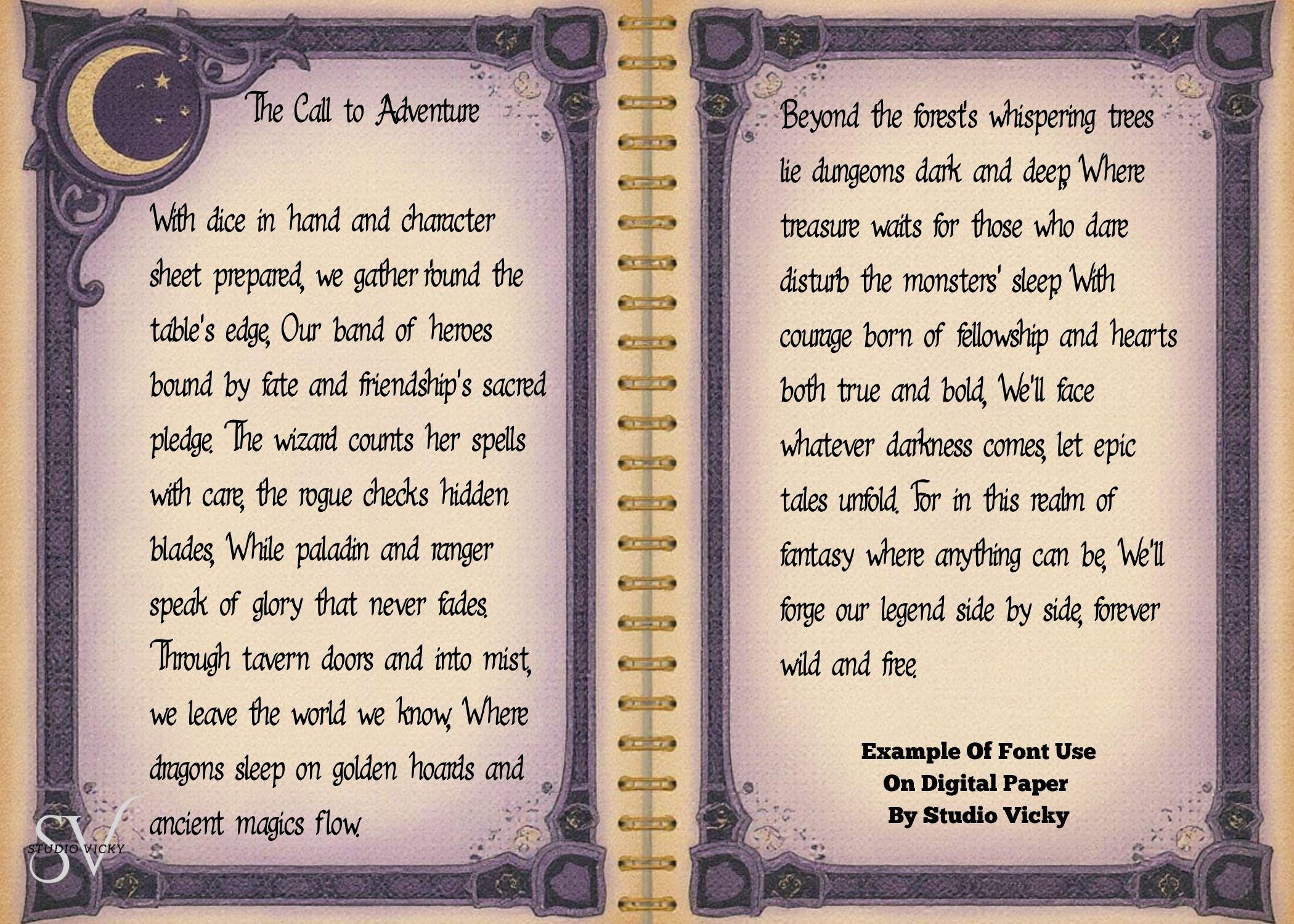Fantasy Adventure Handwritten Script Font (TTF, OTF)