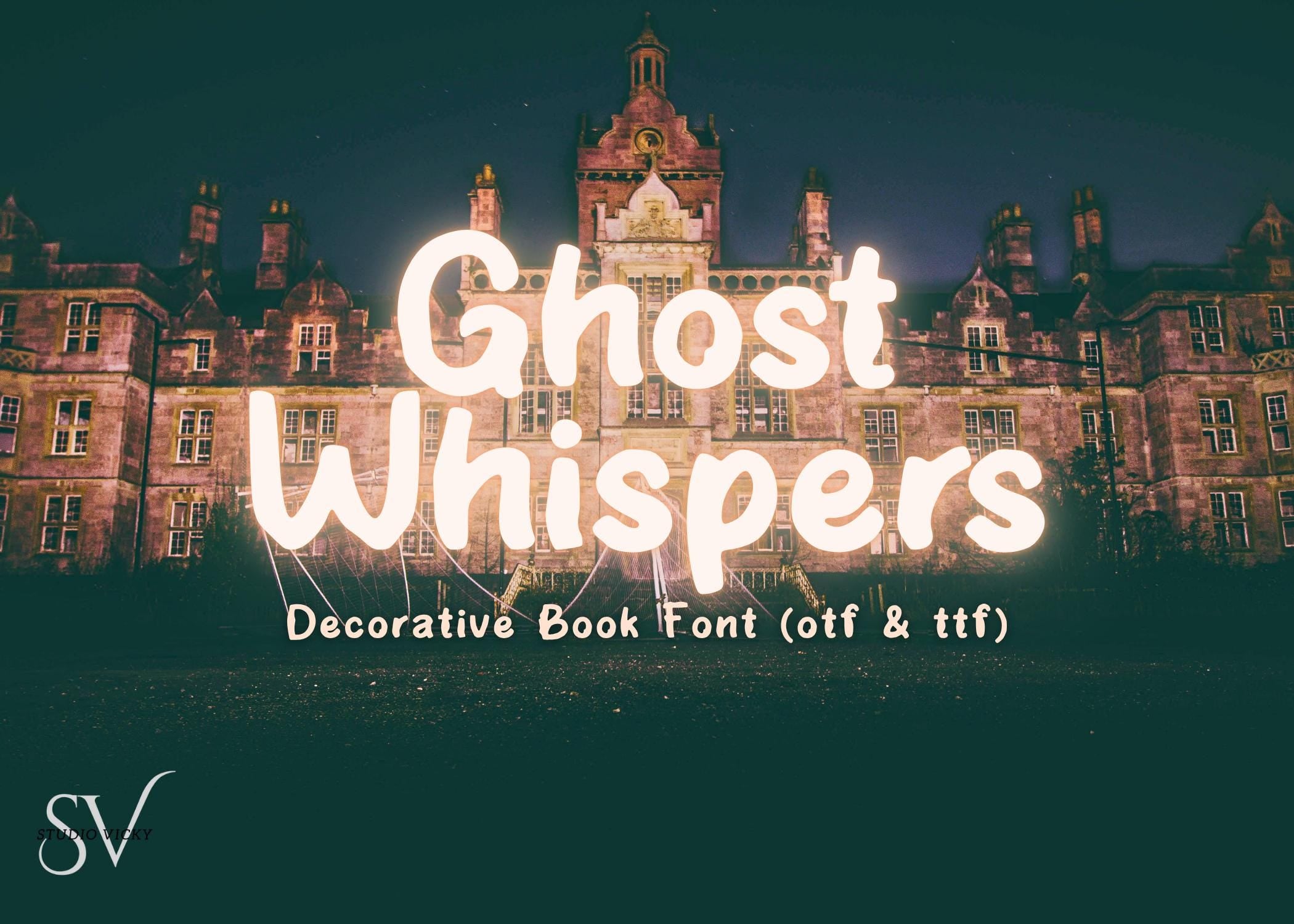 Ghost Whispers Font | Spooky Book Font, Halloween (TTF & OTF)
