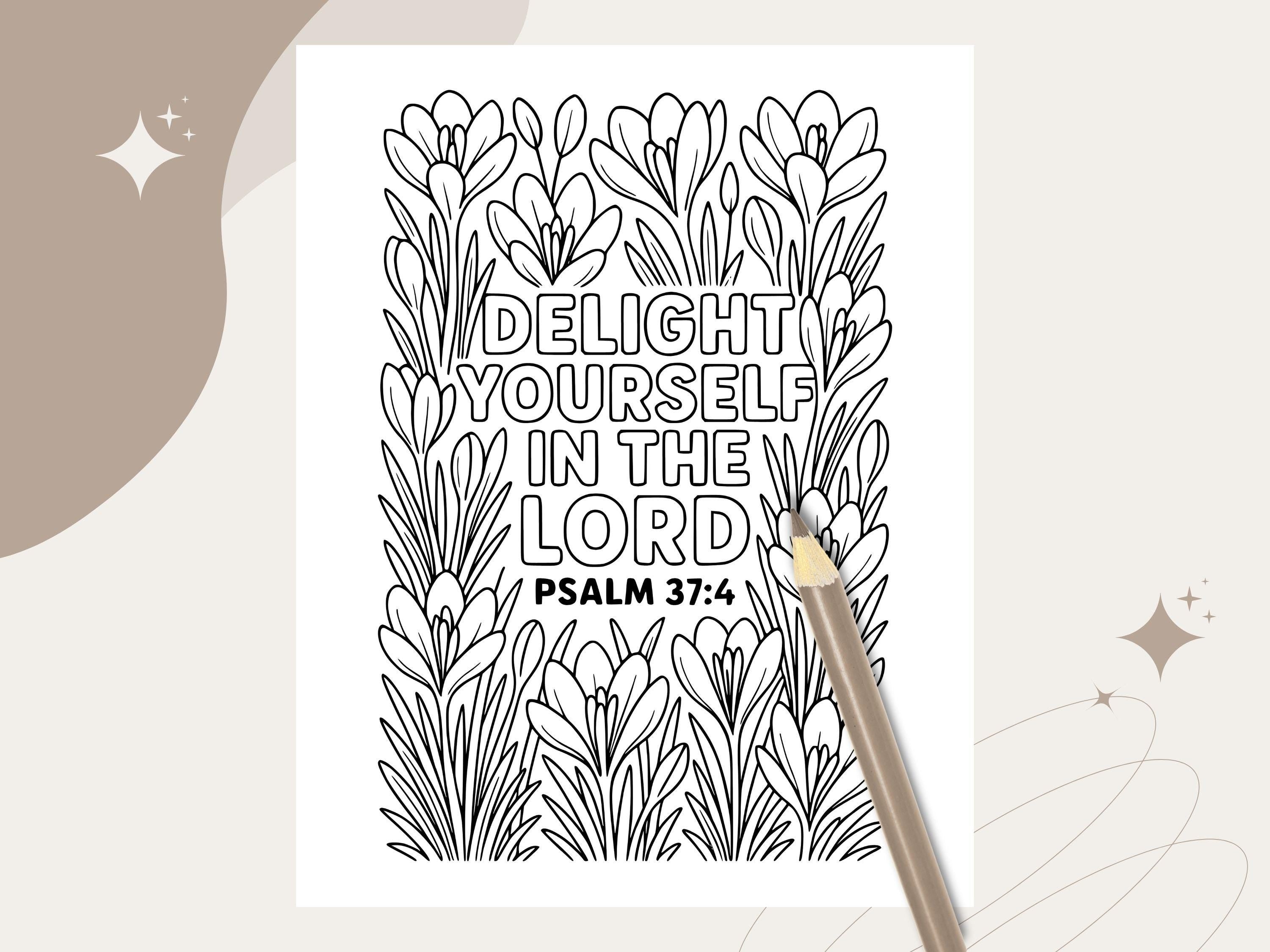 Floral Bible Verse Coloring Pages: Christian Scripture Art (PDF Download)