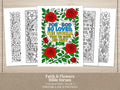 Floral Bible Verse Coloring Pages: Christian Scripture Art (PDF Download)