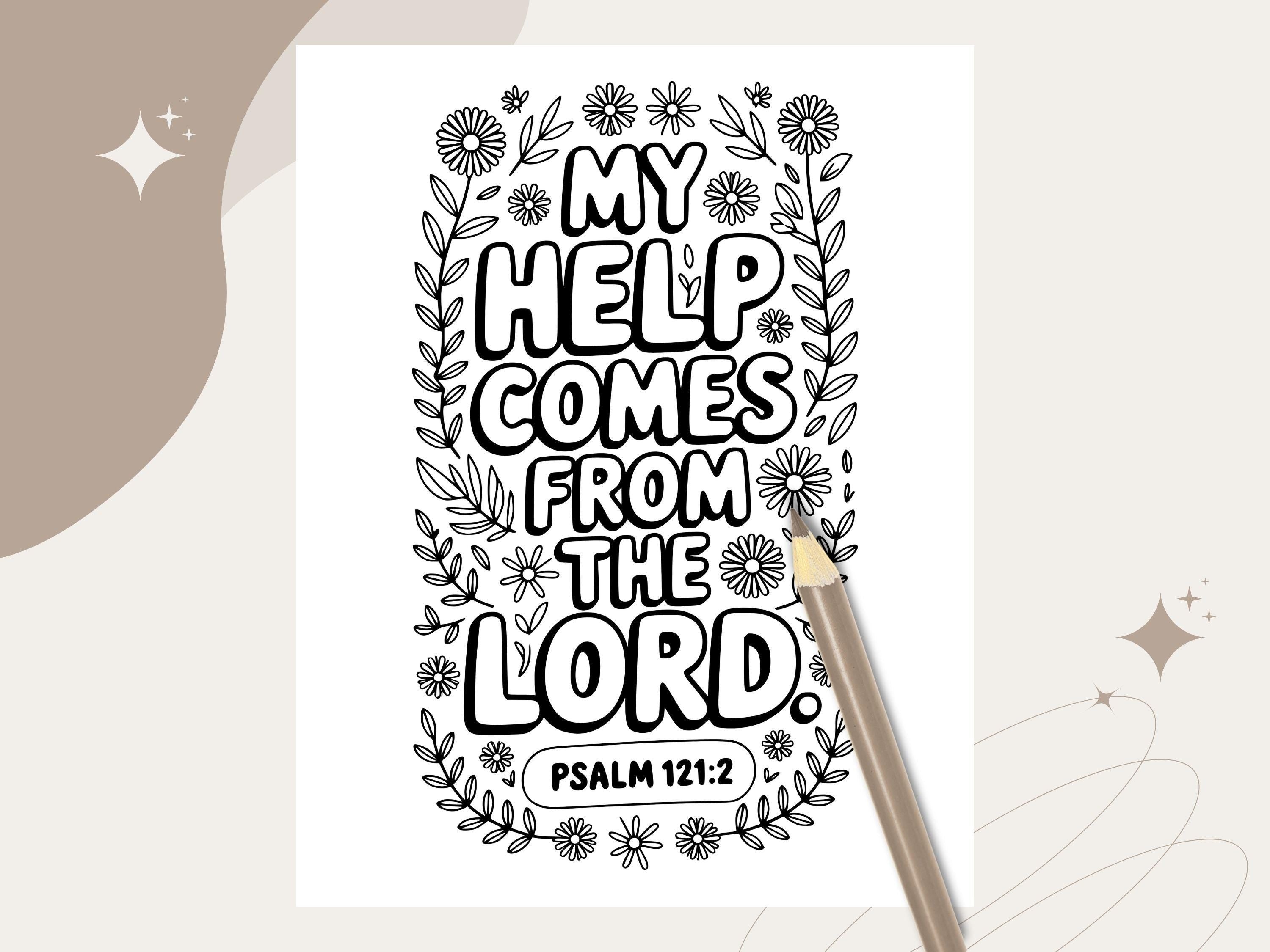 Floral Bible Verse Coloring Pages, Printable Scripture Art (PDF & PNG)