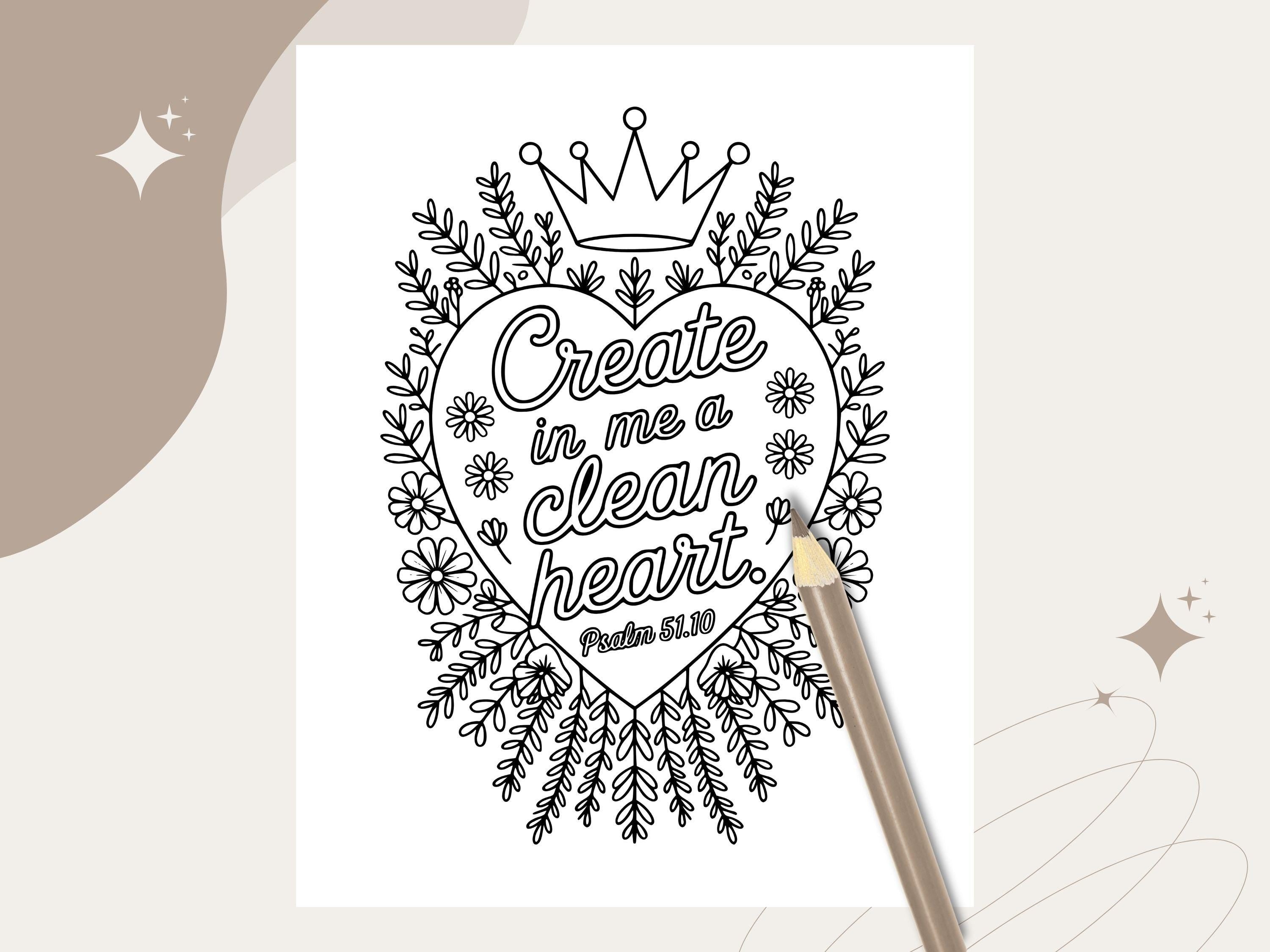 Floral Bible Verse Coloring Pages, Printable Scripture Art (PDF & PNG)