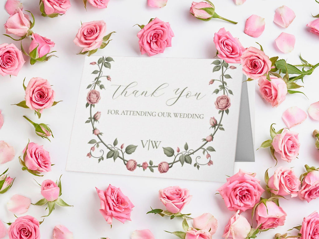 Victorian Garden Wedding Invitation Suite: Sage Green Floral Canva Templates