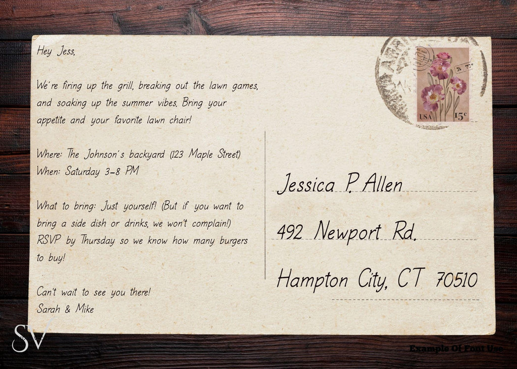 Handwritten Invitation Script Font: Elegant Modern Calligraphy (OTF, TTF Canva Friendly