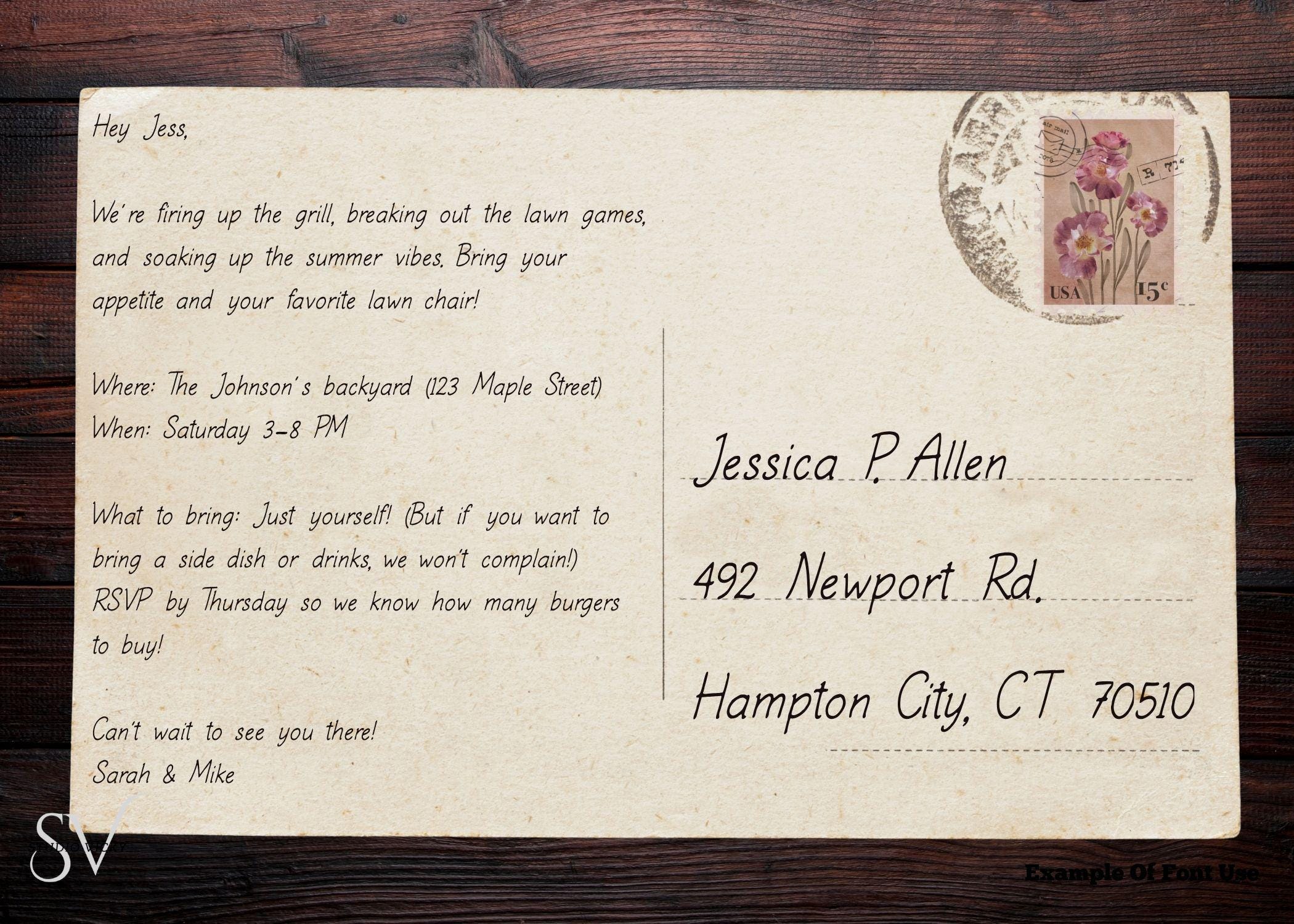 Handwritten Invitation Script Font: Elegant Modern Calligraphy (OTF, TTF Canva Friendly