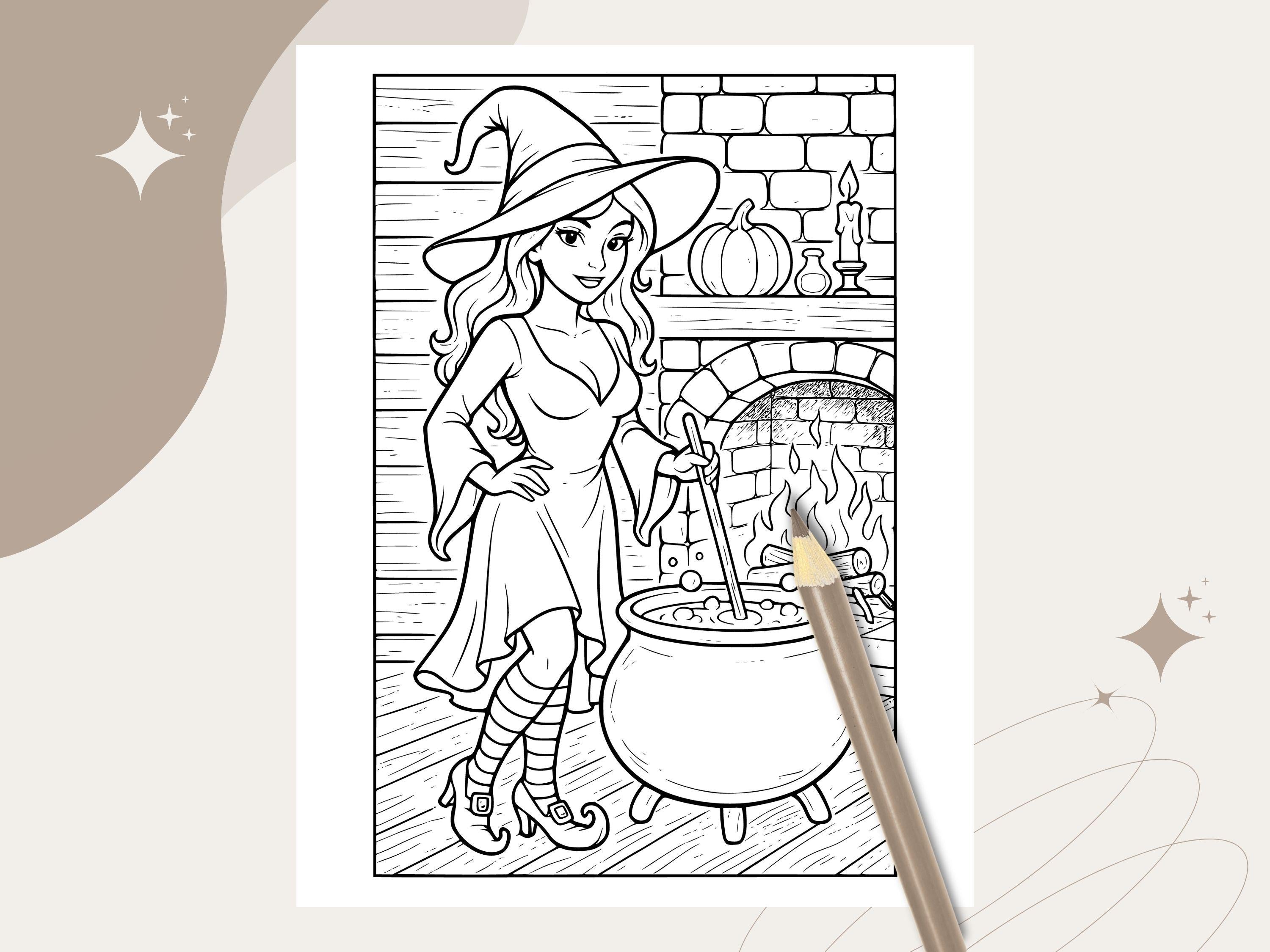 Spooky Cuties Halloween Coloring Pages: Pumpkin Patch (PNG & PDF Instant Download)