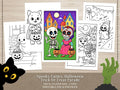 Spooky Cuties Halloween Coloring Pages: Kawaii Trick or Treat Parade (PDF & PNG)