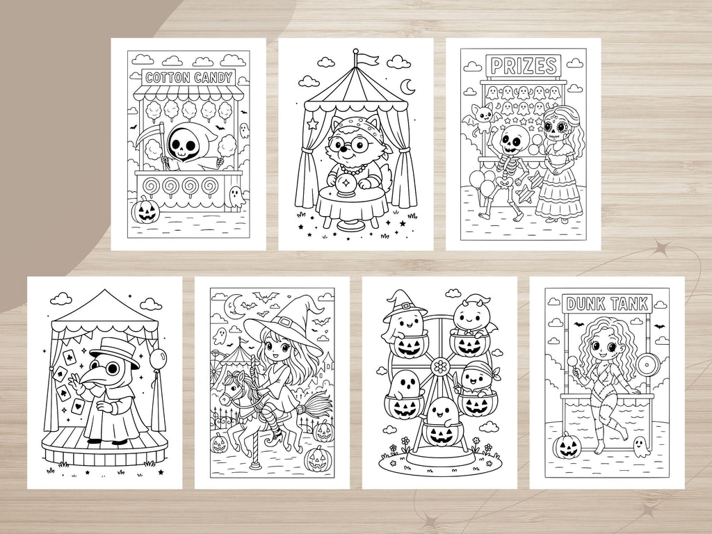 Kawaii Halloween Coloring Pages | 140+ Spooky Sheets (Digital Download)