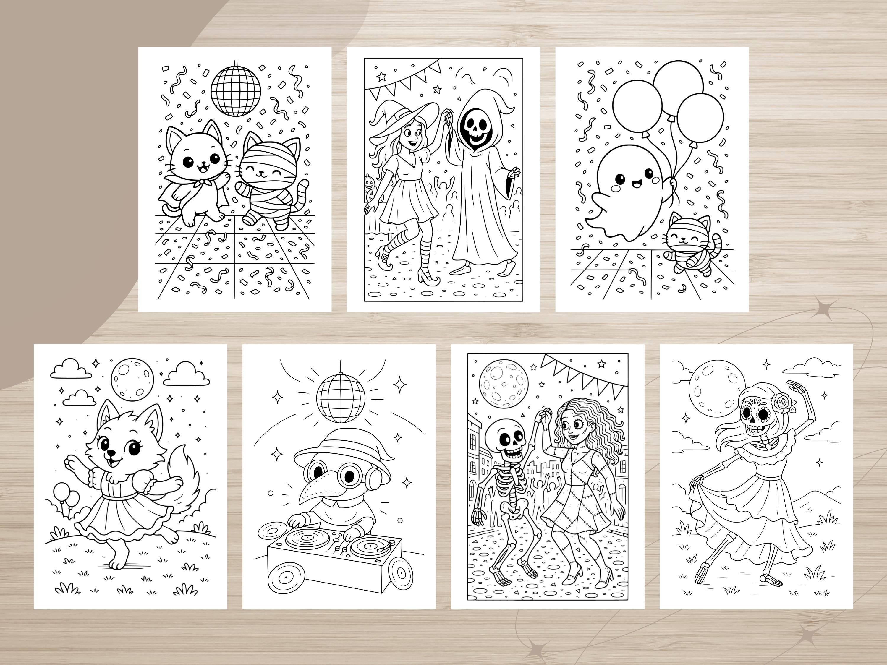 Kawaii Halloween Coloring Pages | 140+ Spooky Sheets (Digital Download)