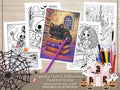 Spooky Cuties Halloween Coloring Pages: Kawaii Haunted House Coloring Book (PNG & PDF Instant Download)