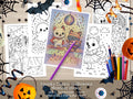 Spooky Cuties Halloween Coloring Pages: Monster's Midnight Dance Coloring Book (PNG & PDF Instant Download)