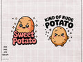 Kawaii Potato SVG Set | Sweet & Rude Potato PNG Bundle