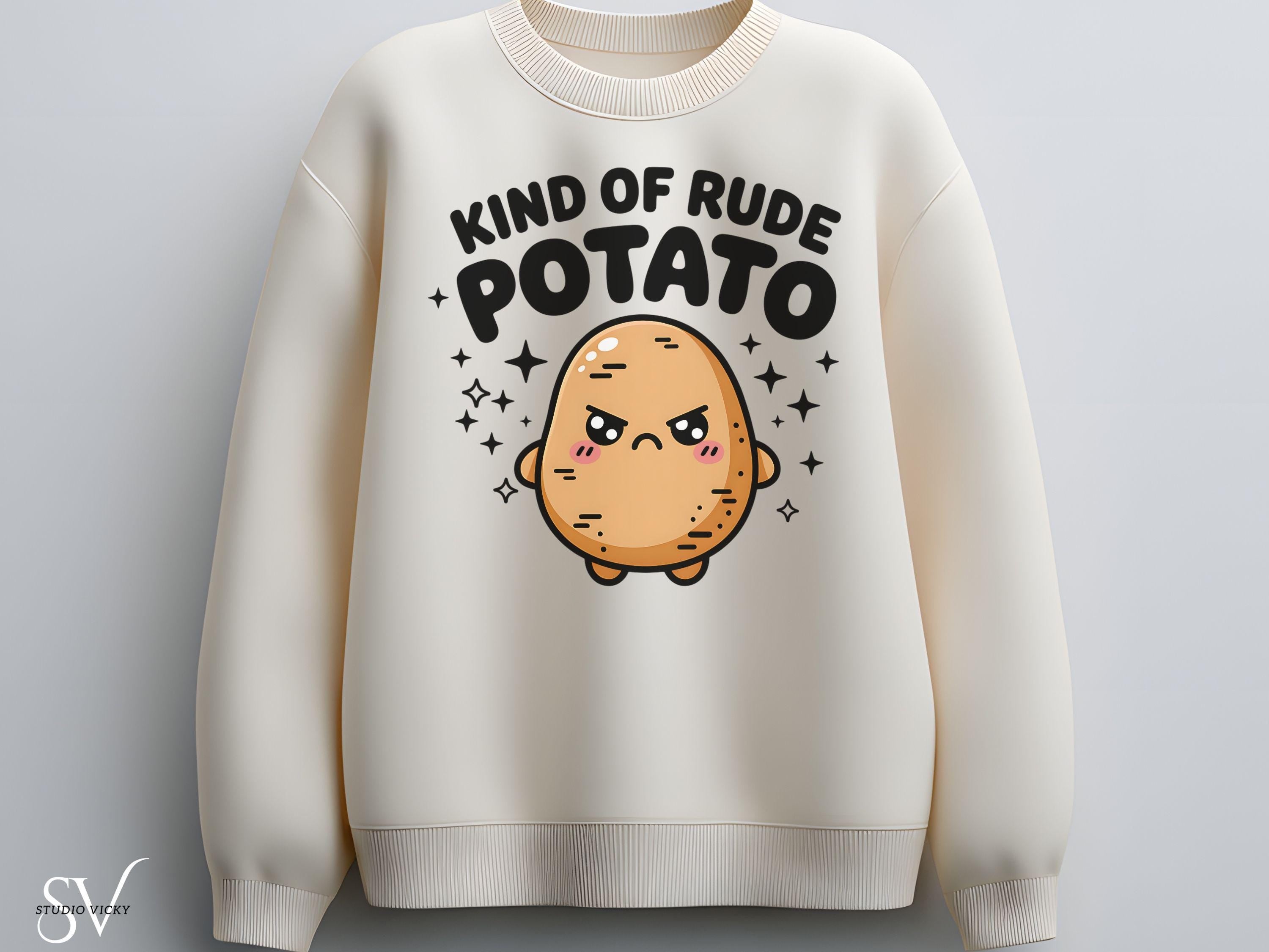 Kawaii Potato SVG Set | Sweet & Rude Potato PNG Bundle