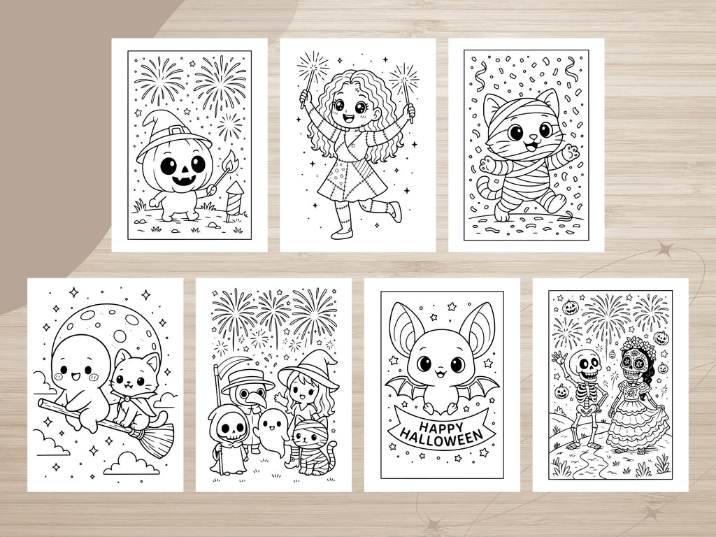 Kawaii Halloween Coloring Pages | 140+ Spooky Sheets (Digital Download)