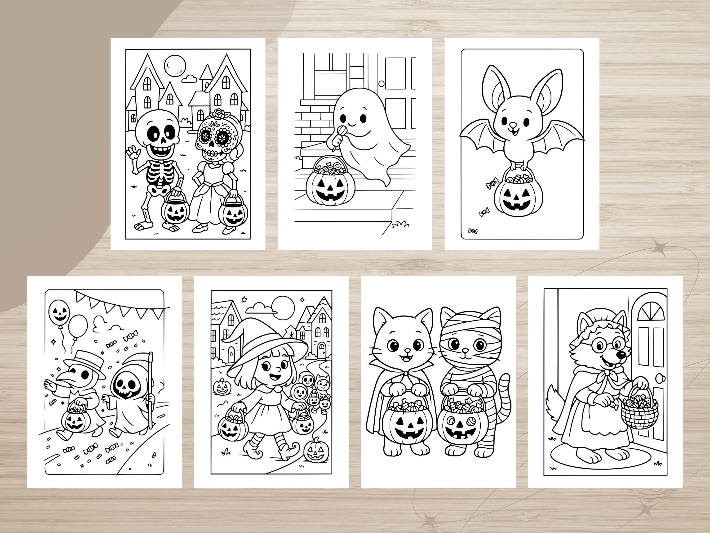 Kawaii Halloween Coloring Pages | 140+ Spooky Sheets (Digital Download)