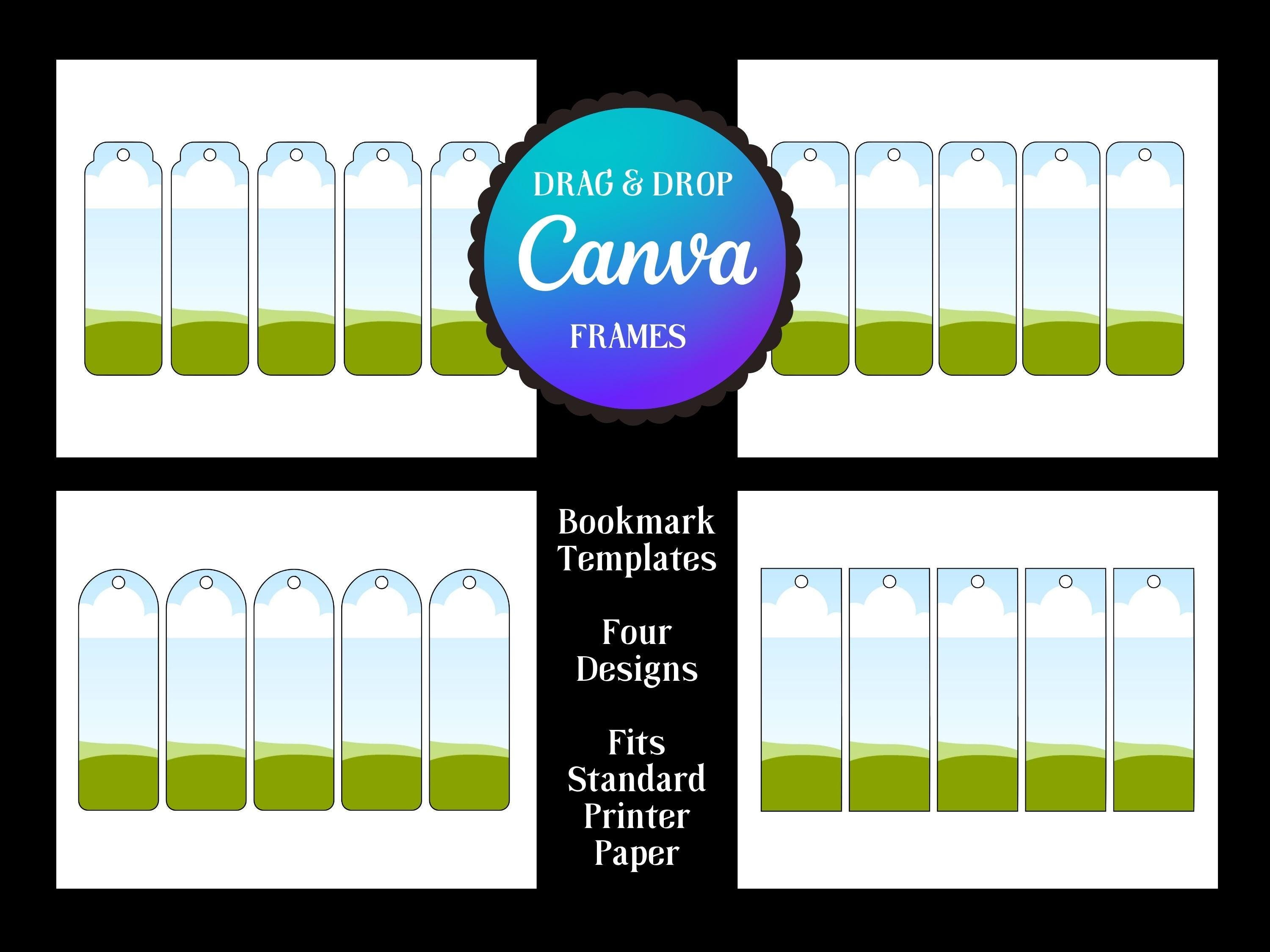 Bookmark Templates: Canva Editable Bookmark SVG 4 Pack Bundle (Digital Download)