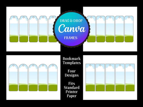 Bookmark Templates: Canva Editable Bookmark SVG 4 Pack Bundle (Digital Download)