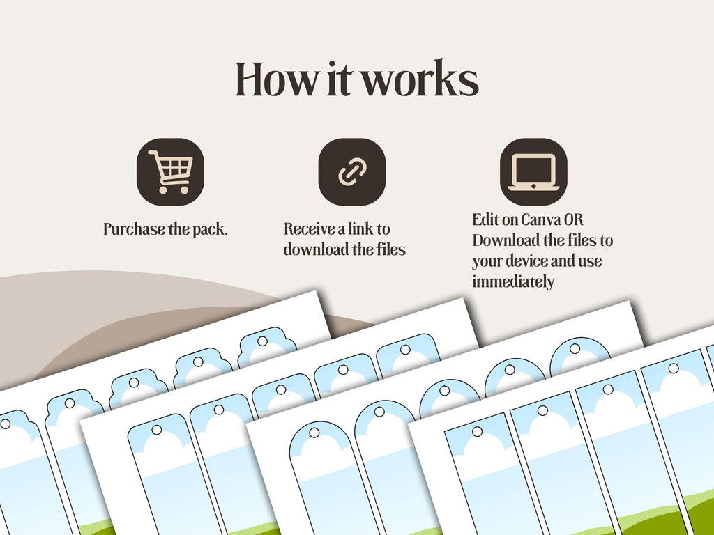 Bookmark Templates: Canva Editable Bookmark SVG 4 Pack Bundle (Digital Download)
