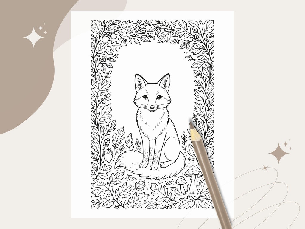 Thanksgiving Coloring Pages: Grateful, Thankful For Family, Pumpkin, Fox (PDF Download)