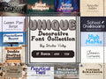 Decorative Fonts Bundle | 17 Hand Drawn Unique Fonts | otf, ttf | Commercial Use Allowed