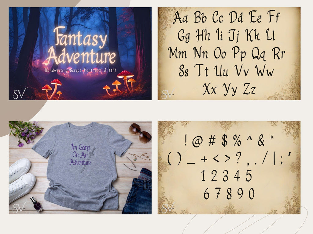 Decorative Fonts Bundle | 17 Hand Drawn Unique Fonts | otf, ttf | Commercial Use Allowed