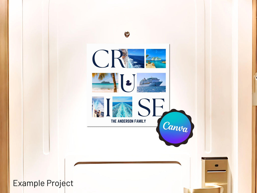 Cruise Door Decoration Templates, Stateroom Magnets, Canva Editable (Digital Download)