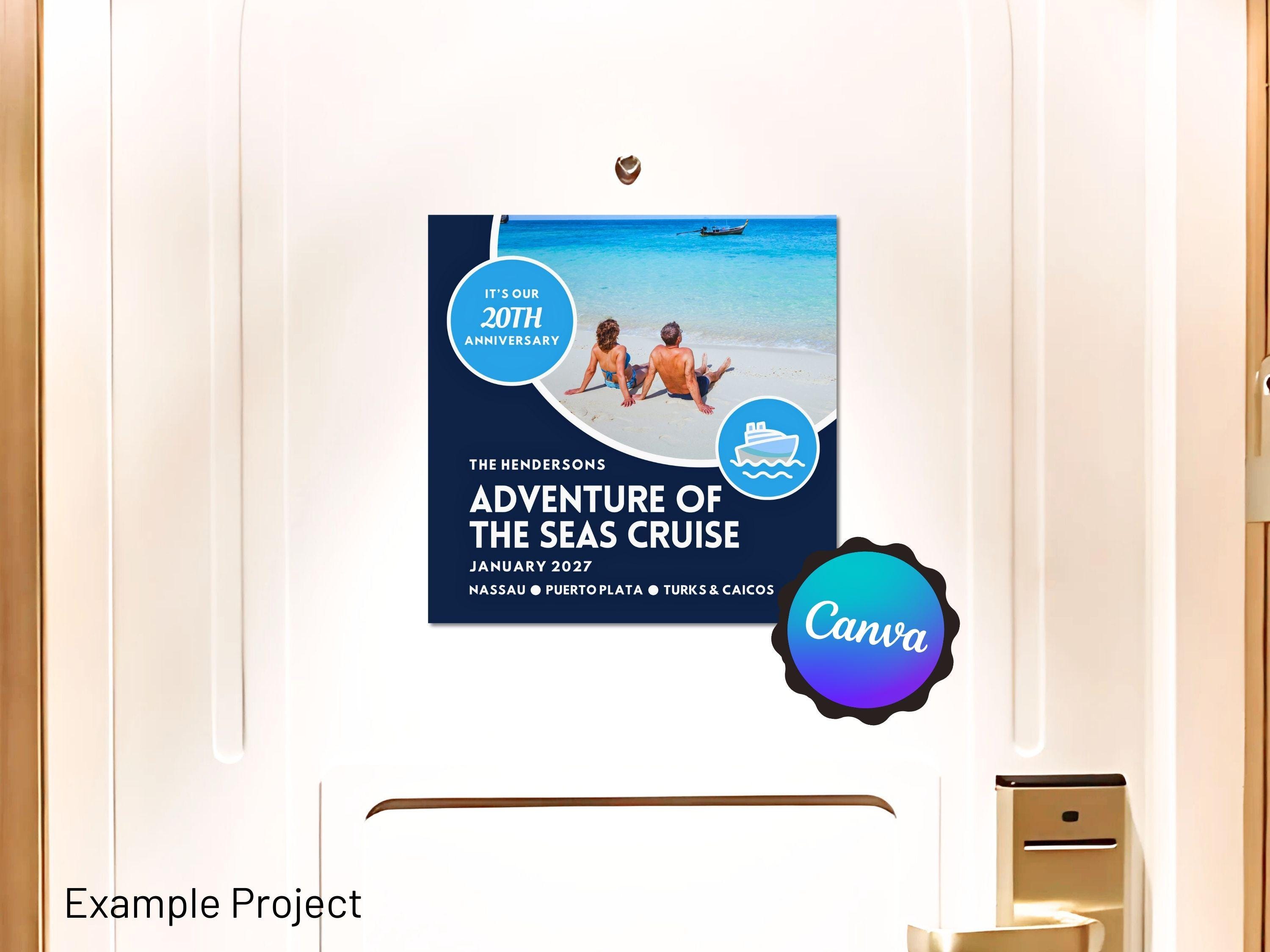 Cruise Door Decoration Templates, Stateroom Magnets, Canva Editable (Digital Download)